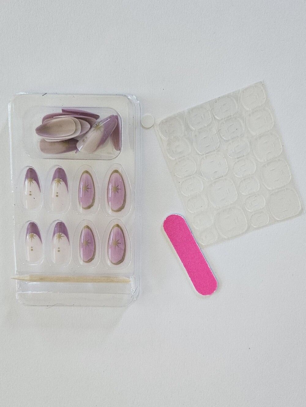 Cute purple nails, press on nails